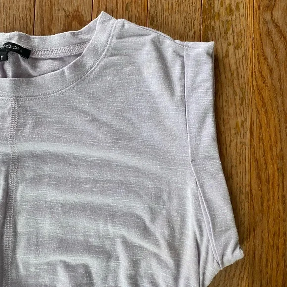 light pastel purple muscle tee ruched tank top - Picture 4 of 8